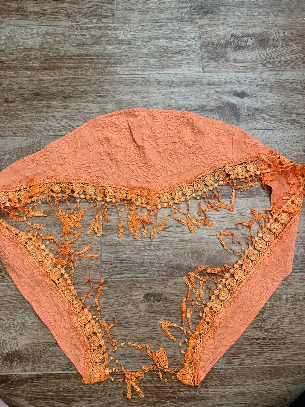 Lace Fringe Tube Top Tie in Back